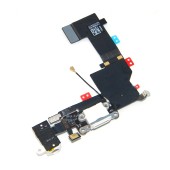 Plugin Connector Apple iPhone 5S with Microphone and Jack Connector White OEM Type A