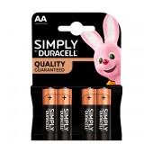 Simply Alkaline Battery Duracell LR6 size AA 1.5 V Psc. 4