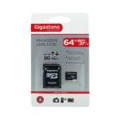 Flash Memory Card Gigastone MicroSDXC UHS-1 64GB C10 Professional Series with Adapter up to 80 MB/s*