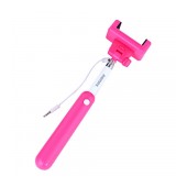 Selfie Stick Remax Extendible Pink with Jack Cable 3.5mm (Closed 23cm, with Extention 90cm )