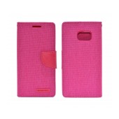 Book Case Goospery Canvas Diary for Samsung SM-G930F Galaxy S7 Pink by Mercury