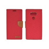 Book Case Goospery Canvas Diary for LG G5 H850 Red - Brown by Mercury