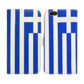 Book Case Ancus Flag Collection for Apple iPhone SE/5/5S Greece