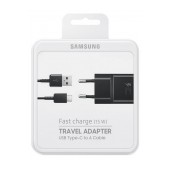Travel Charger Samsung EP-TA20EBECGWW with Detachable Cable USB USB-C Black 2000 mAh Fast Charge (15W)