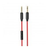Audio Cable Hoco UPA12 3.5mm Male to 3.5mm Male with Microfone and Buttons for Audio-in, and Mobile Phones 1m Black