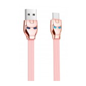 Data Cable Hoco U14 Steel Man USB to USB-C Rose Gold 1.2m with indicator light
