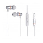Hands Free Hoco M59 Magnificent Earphones Stereo 3.5 mm Silver with Micrphone and Operation Control Button