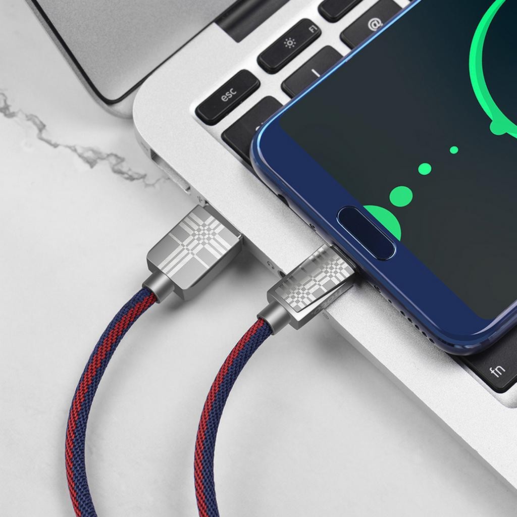 Hoco Καλώδιο Σύνδεσης Treasure 3A USB Σε USB-C Fast Charging Και Braided Καλώδιο 1m Μπλε U61 | Homidoo.gr
