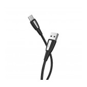 Data Cord Cable Hoco X39 Titan USB to USB-C Fast Charging 3.0A Black 1m