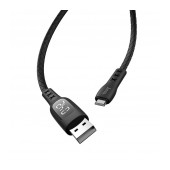 Data Cable Hoco S6 Sentinel USB to Micro USB 2.4A Black 1.2m with charging display
