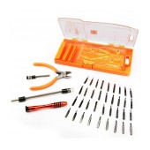 Screwdriver Jakemy JM-8136 40 pcs Set. Star, Philips, Triangle. Magnetic with Ergonomic Box. Includes Extension Bar and Plier