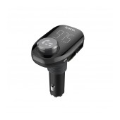 Car Charger Hoco E45 with Wireless FM Transmitter and 2 USB Ports Black