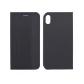 Book Case Ancus Magnetic Canvas for Apple iPhone XS Max TPU Black