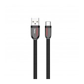 Data Cord Cable Hoco U74 Grand USB to USB-C Fast Charging 3.0A 1.2m Black