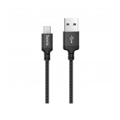 Data Cable Hoco X14 Times Speed USB to Micro USB Fast Charging 2.4 Black 1m plastic package