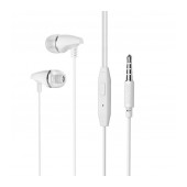 Hands Free Borofone BM25 Sound Edge Universal Earphones Stereo 3.5 mm White with Micrphone and Operation Control Button