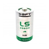 Lithium Βattery Saft LS 33600 Li-SOCl2 17000mAh 3.6V D