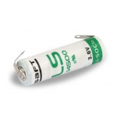 Lithium Βattery Saft LS 14500 Li-ion 250mAh 3.6V AA with Soldering Tags