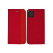 Book Case Ancus Magnetic Canvas for Apple iPhone 11 Pro TPU Red