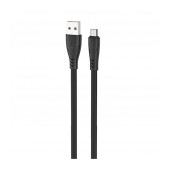 Data Cable Hoco X42 USB 2.4A Fast Charging to Micro-USB with Liquid Silicone Black 1m