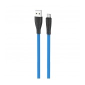 Data Cable Hoco X42 USB 2.4A Fast Charging to Micro-USB with Liquid Silicone Blue 1m