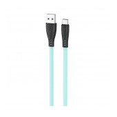 Data Cable Hoco X42 USB 2.4A Fast Charging to USB-C with Liquid Silicone 1m. Green