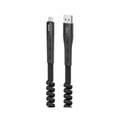 Data Cable Hoco U78 Cotton Treasure USB to Micro-USB Fast Charging 2.4A 1.2m Black