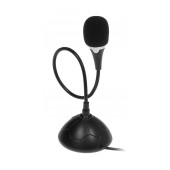 Computer Microphone Media-Tech MT392 Black with ON/OFF button and flexible arm