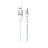 Data Cable Hoco U63 Spirit USB to USB-C and Light Indicators with Voice Sensor 3.0A White 1.2m