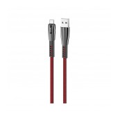 Data Cable Hoco U70 Splendor USB to Micro-USB Fast Charging 2.4A Red 1,2m with Light Indicator