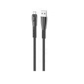 Data Cable Hoco U70 Splendor USB to Micro-USB Fast Charging 2.4A Grey 1,2m with Light Indicator