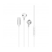 Hands Free Hoco L13 Grandee Earphones Stereo USB-C White with Micrphone and Operation Control Button 1.2m