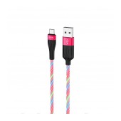 Data Cable Hoco U85 Charming night USB to Micro-USB 2.4A Red Streamer 1m