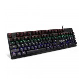 Wired Keyboard iMICE MK-X80 USB with RGB LED Effect, 104 Keys Layout Multimedia. Black with Blue Switches