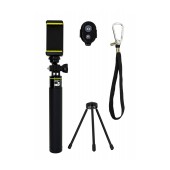 Selfie Stick Monopod Bluetooth LDX-611 for Cameras and Mobile Phones Extendible Black Length: 18cm-85cm