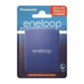 Battery Case for Panasonic eneloop for storage of up to 4 AA and AAA batteries Blue