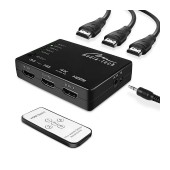 HDMI Switch Media-Tech MT5207 of 5 ports with 4K support and Remote Control. Black