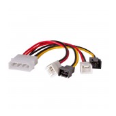 Adapter with Power Cable Akyga AK-CA-34 Molex Male / 2x 3 pin 12V Male / 2x 3 pin 5V Male 4x 15cm