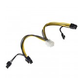 Adapter with Power Cable Akyga AK-CA-55 PCI-E 6 pin Female / 2x PCI-E 6+2 pin Male 2x 15cm