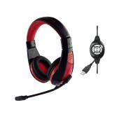Stereo Headphone Media-Tech MT3574 NEMESIS 3.5mm with Microphone and Control Buttons Black-Red
