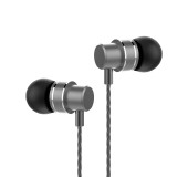 Hands Free Lenovo HF118 Earphones Stereo 3.5mm with Micrphone and Operation Control Buttons. Metal Black