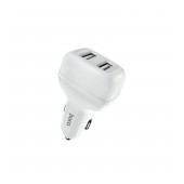 Car Charger Hoco Z36 Leader with 2 USB Outputs 5V 2.4A Max White