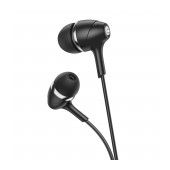 Hands Free Hoco M76 Maya Earphones Stereo 3.5mm with Back CLip on the Micrphone and Operation Control Button 1.2m Black