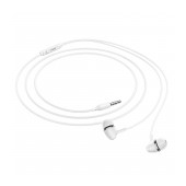 Hands Free Hoco M76 Maya Earphones Stereo 3.5mm with Back CLip on the Micrphone and Operation Control Button 1.2m White