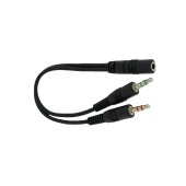 Adaptor Audio Cable Ancus HiConnect 3.5 mm Female to 2 Male 3.5 mm 30cm Black