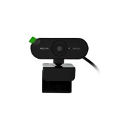USB Webcam Mobilis PC01 Full HD 1080P 1920X1080 with Microphone and Focus Range 20mm. Black