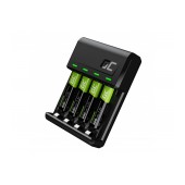 Battery Charger  Green Cell GRSETGC02 VitalCharger για AA/AAA Micro USB and USB-C port  0.5W/1.5V/1.2A with 4 X AAA/HR03  800mAh
