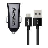 Car Charger Energizer 1A with Micro USB Cable 1m Black