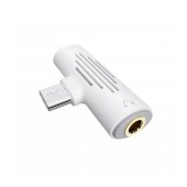Adaptor Borofone BV8 2-in-1 USB-C to USB-C and 3.5mm 1.5A White