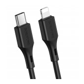 Data Cable Borofone BX49 Cool USB-C to Lightning 3.0A 20W PD Fast Charge 1m Black